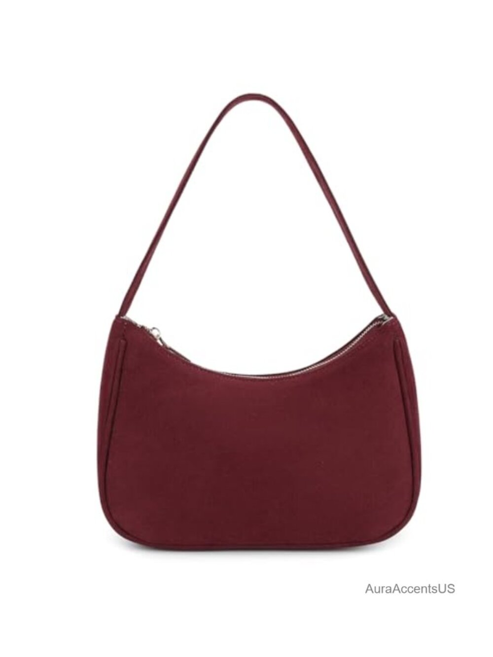 Faux Leather Hobo Shoulder Bag Zipper Clutch Purse Women Everyday